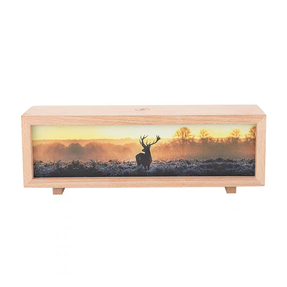 #218 Scenery Wood Lamp with Wireless Charger