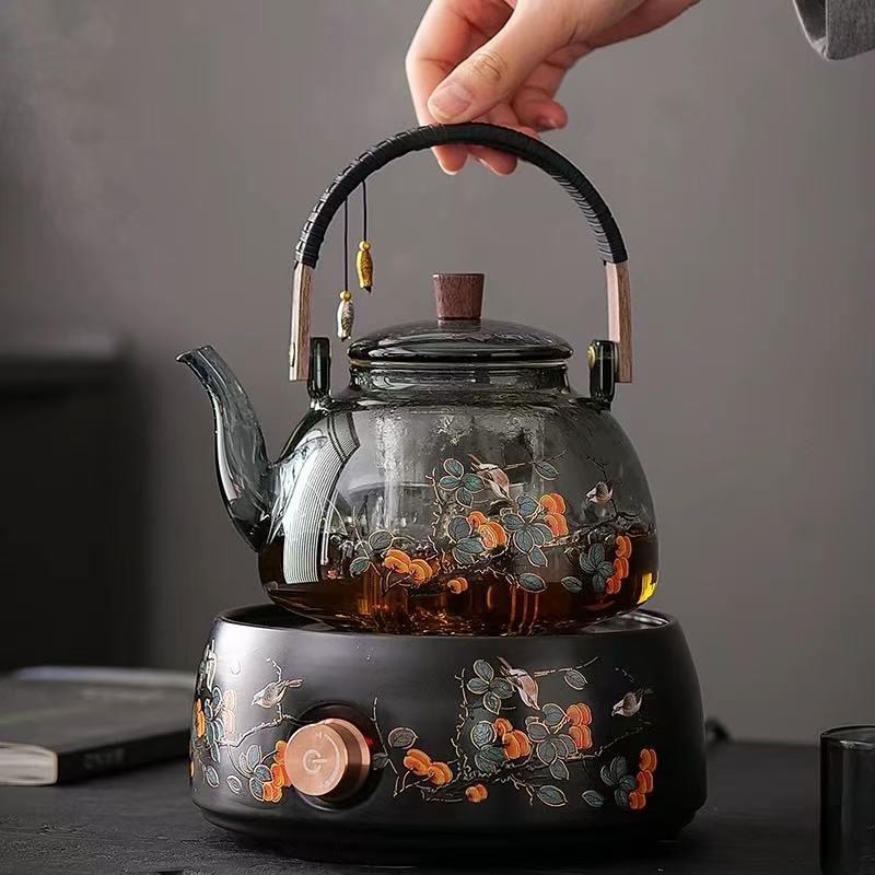 OG Persimmon tea pot&stove set