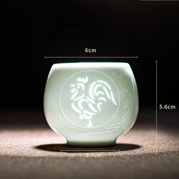 Twelve Zodiac Linglong Master Cups 135ml High End Master Cup Ceramic Tea Bowl Personalized For Women Exquisite
