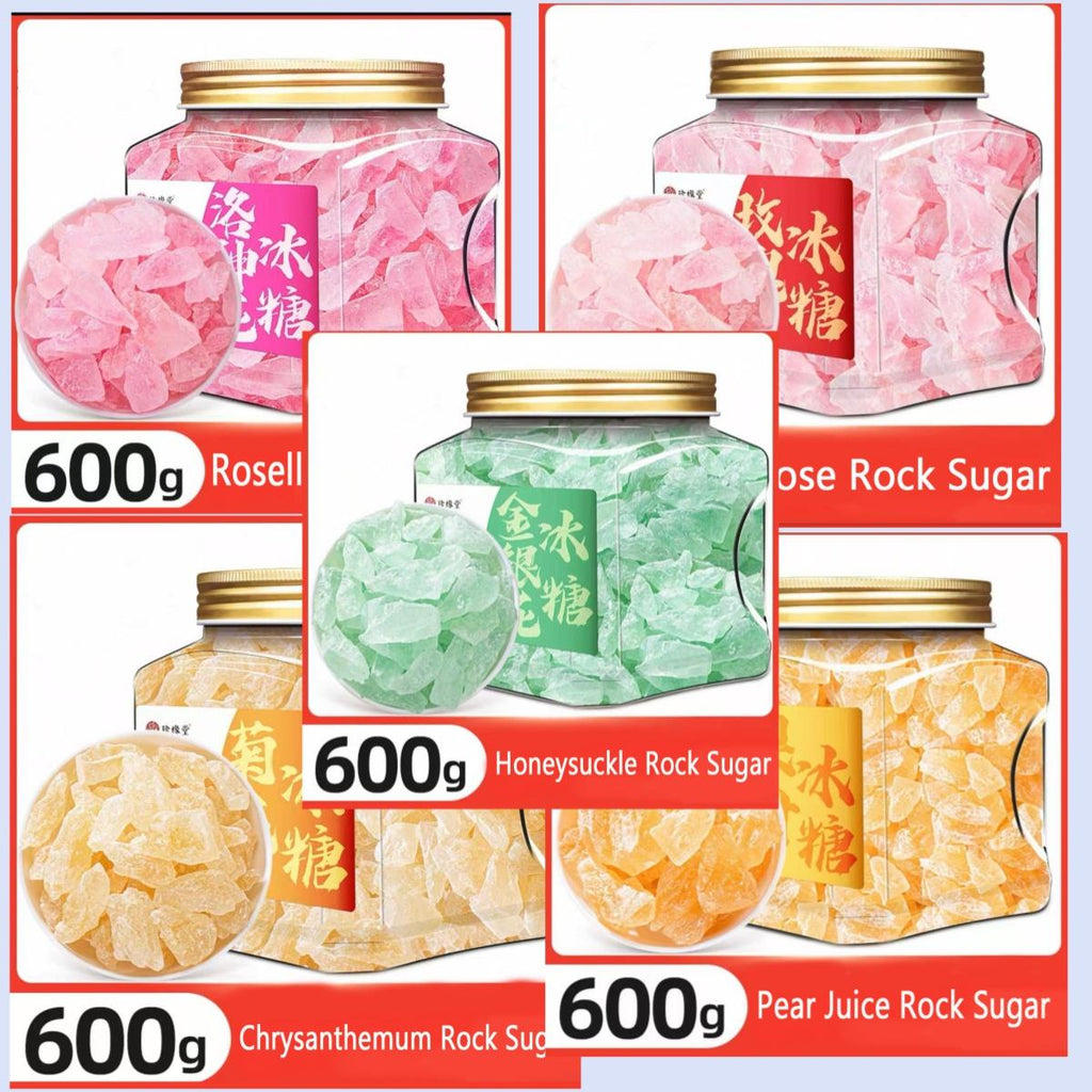 Rock Sugar （All 5 Honeysuckle,Pear Juice,Chrysanthemum , Roselle,Rose）