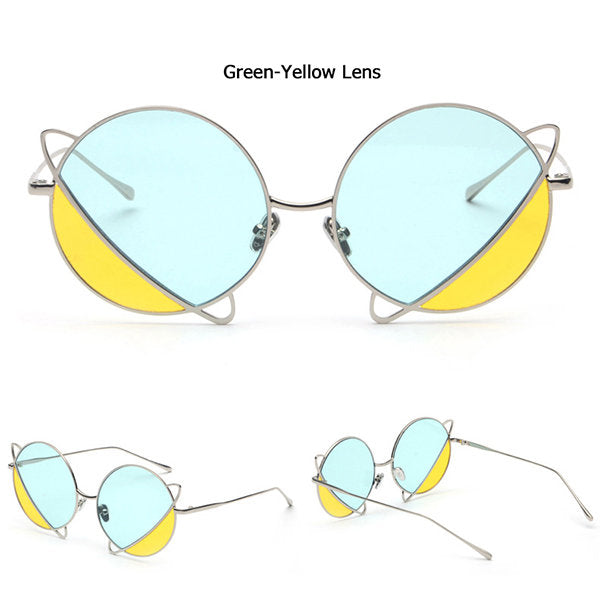 #J11 Saturn's Ring Sunglasses - Alloy Frame - Colorful Design