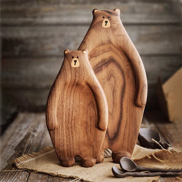 #K2 Adorable Bear Serving Board - Wooden - Hand-polished Smooth Surface
