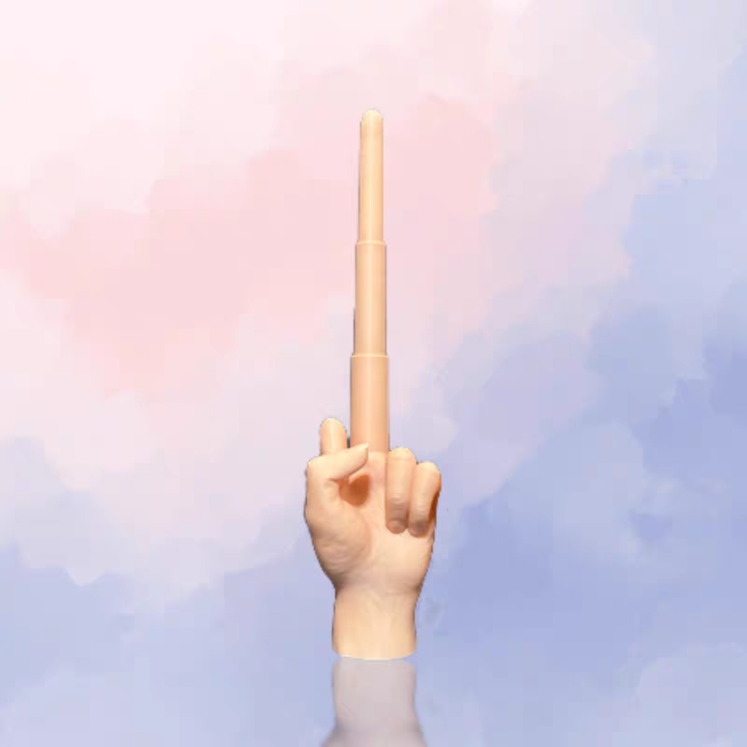 #124 Finger Sculpture Decoration, Retractable Middle Finger Toy