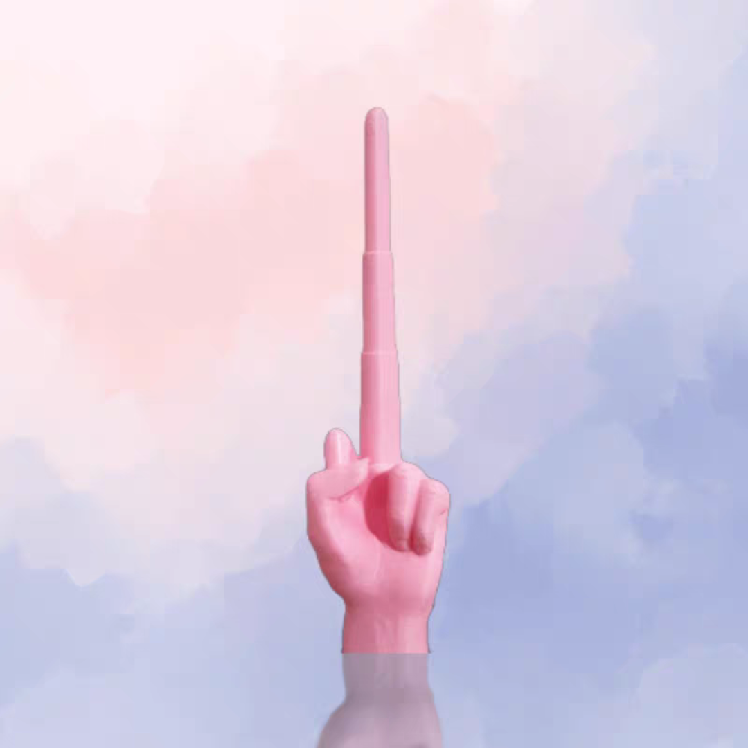 #124 Finger Sculpture Decoration, Retractable Middle Finger Toy
