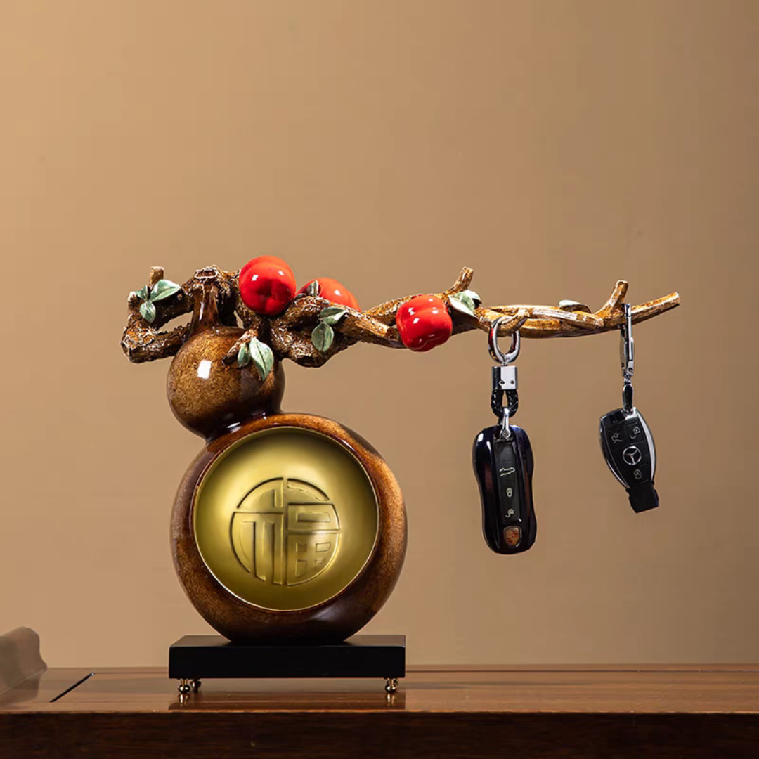 #163 Door Key Storage Rack Gourd Style Decoration