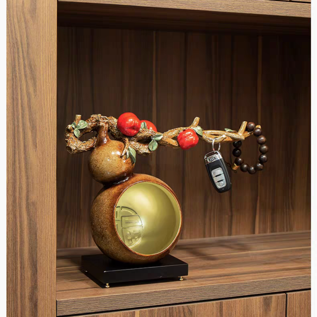 #163 Door Key Storage Rack Gourd Style Decoration