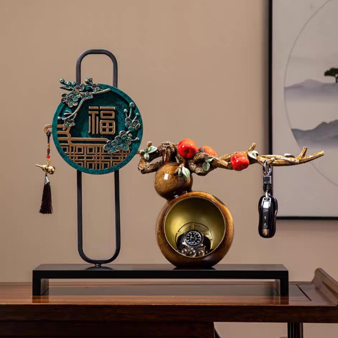 #163 Door Key Storage Rack Gourd Style Decoration