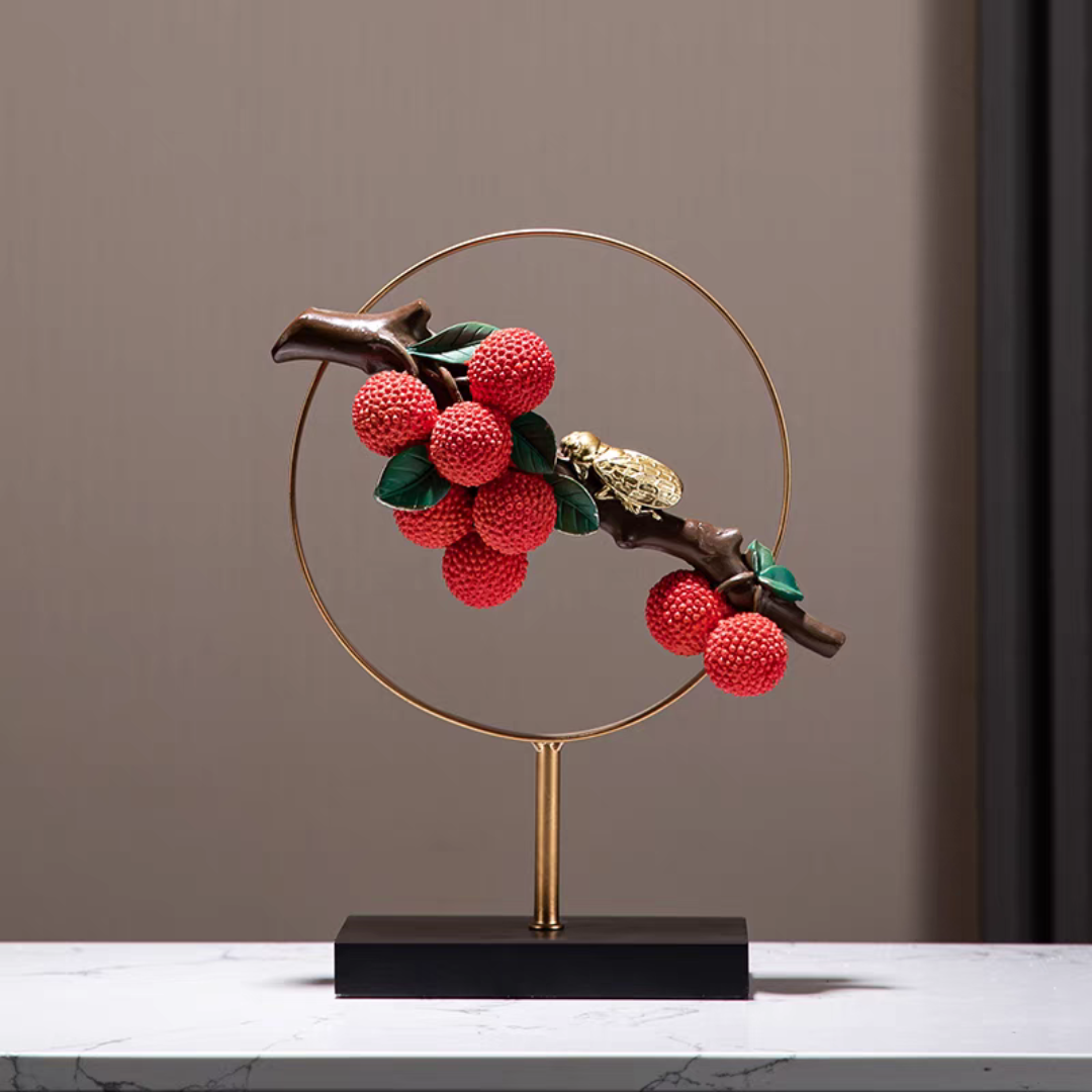 #166 Lychee Sculpture Decorative Figurines Home Decoration