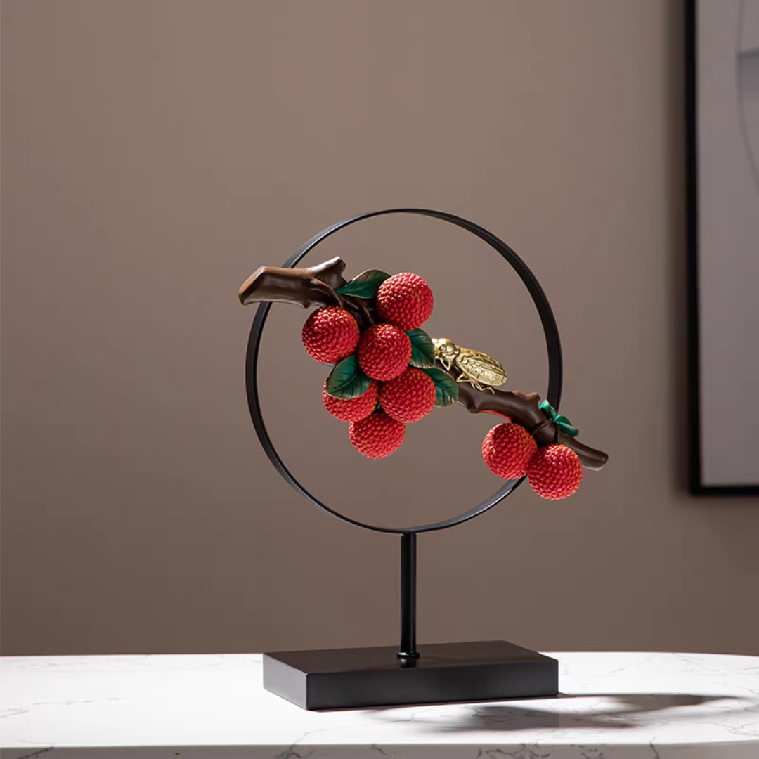 #166 Lychee Sculpture Decorative Figurines Home Decoration