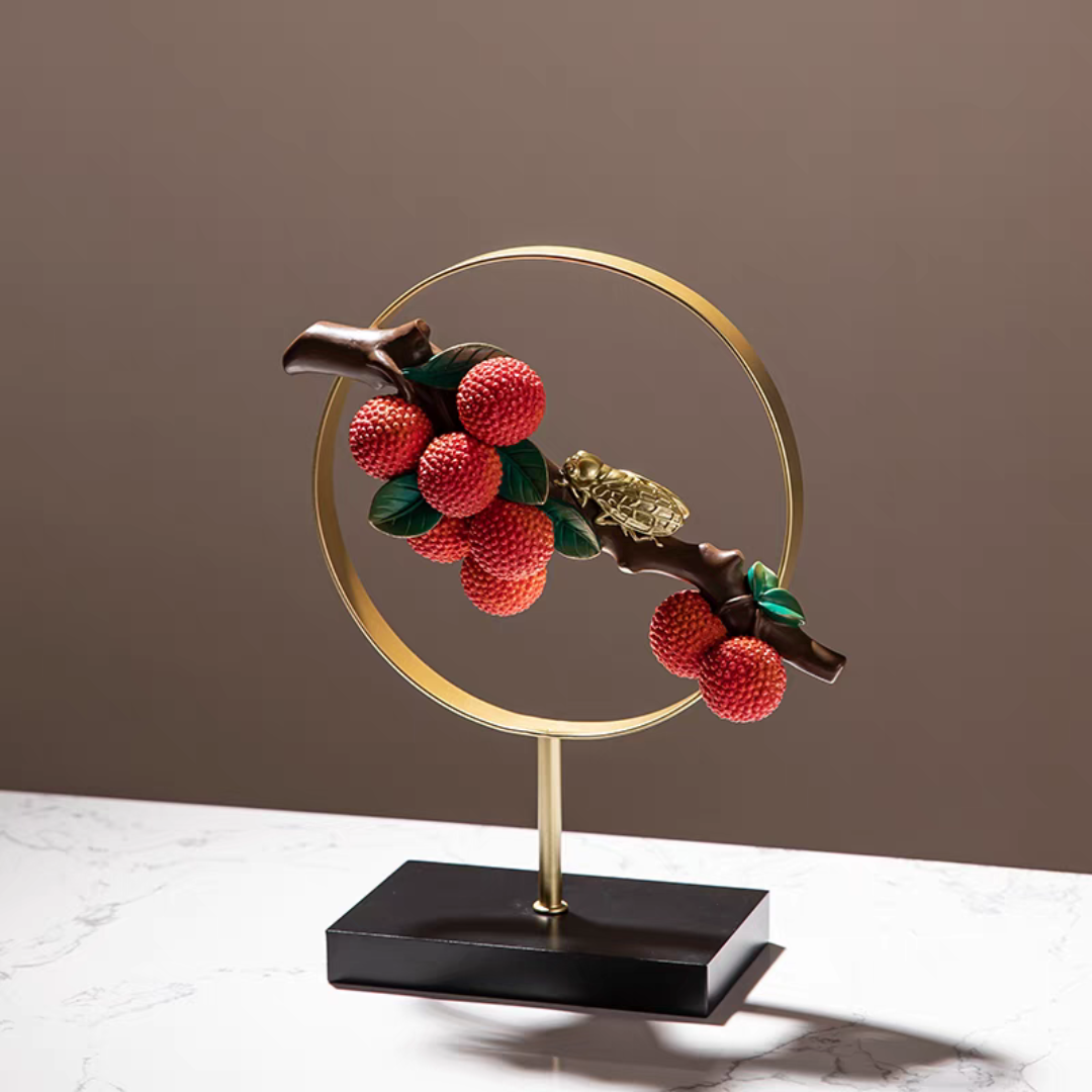 #166 Lychee Sculpture Decorative Figurines Home Decoration
