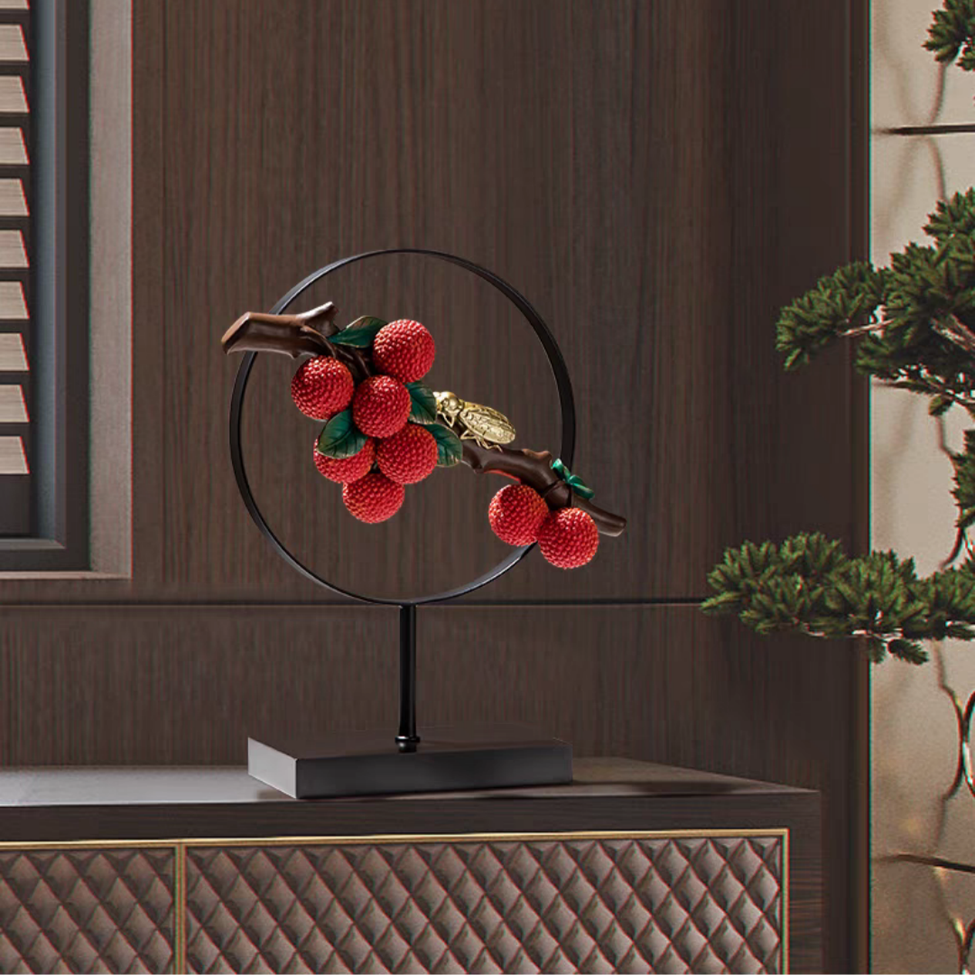#166 Lychee Sculpture Decorative Figurines Home Decoration
