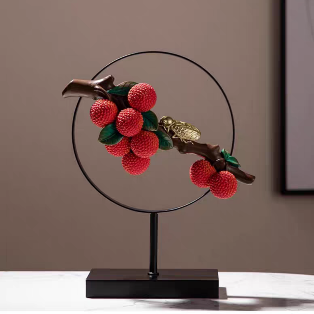 #166 Lychee Sculpture Decorative Figurines Home Decoration