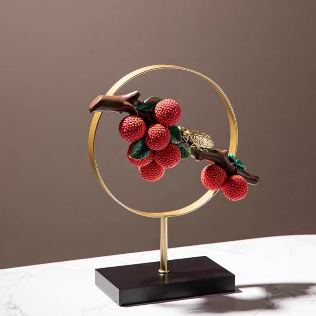 #166 Lychee Sculpture Decorative Figurines Home Decoration