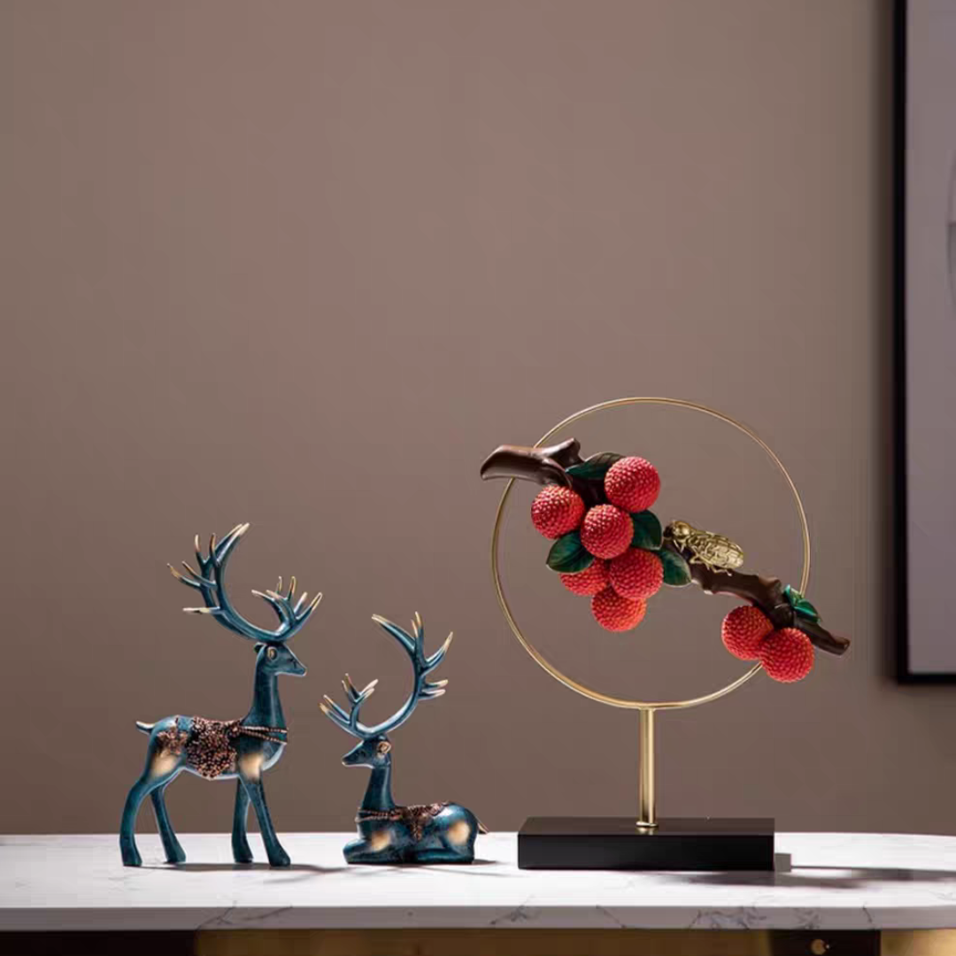 #166 Lychee Sculpture Decorative Figurines Home Decoration