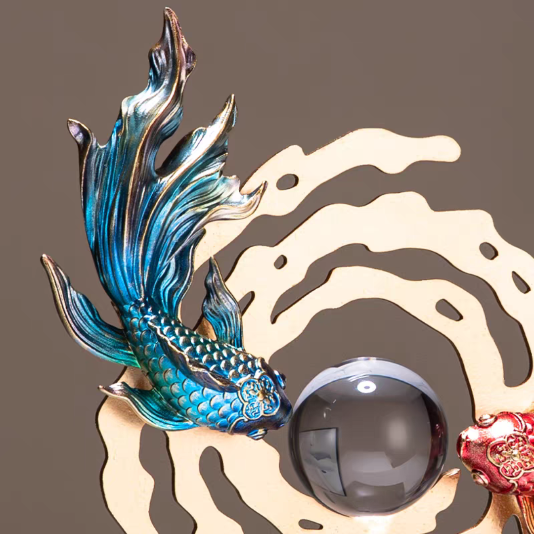 #164 Goldfish Decoration Gold Jade