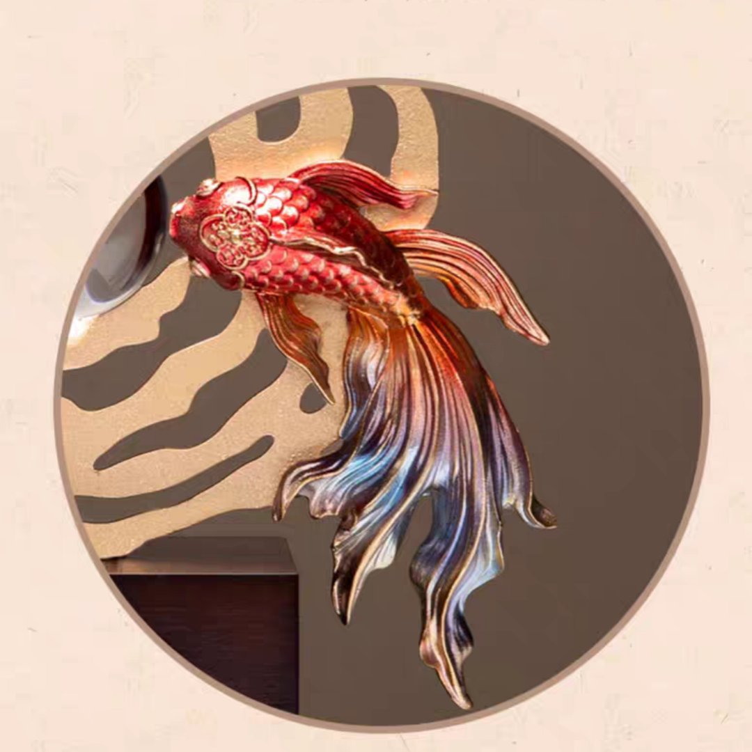 #164 Goldfish Decoration Gold Jade