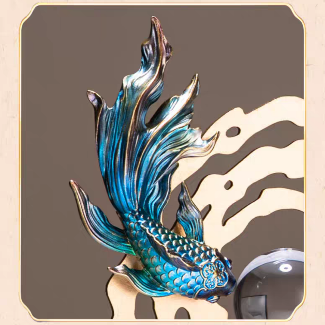 #164 Goldfish Decoration Gold Jade