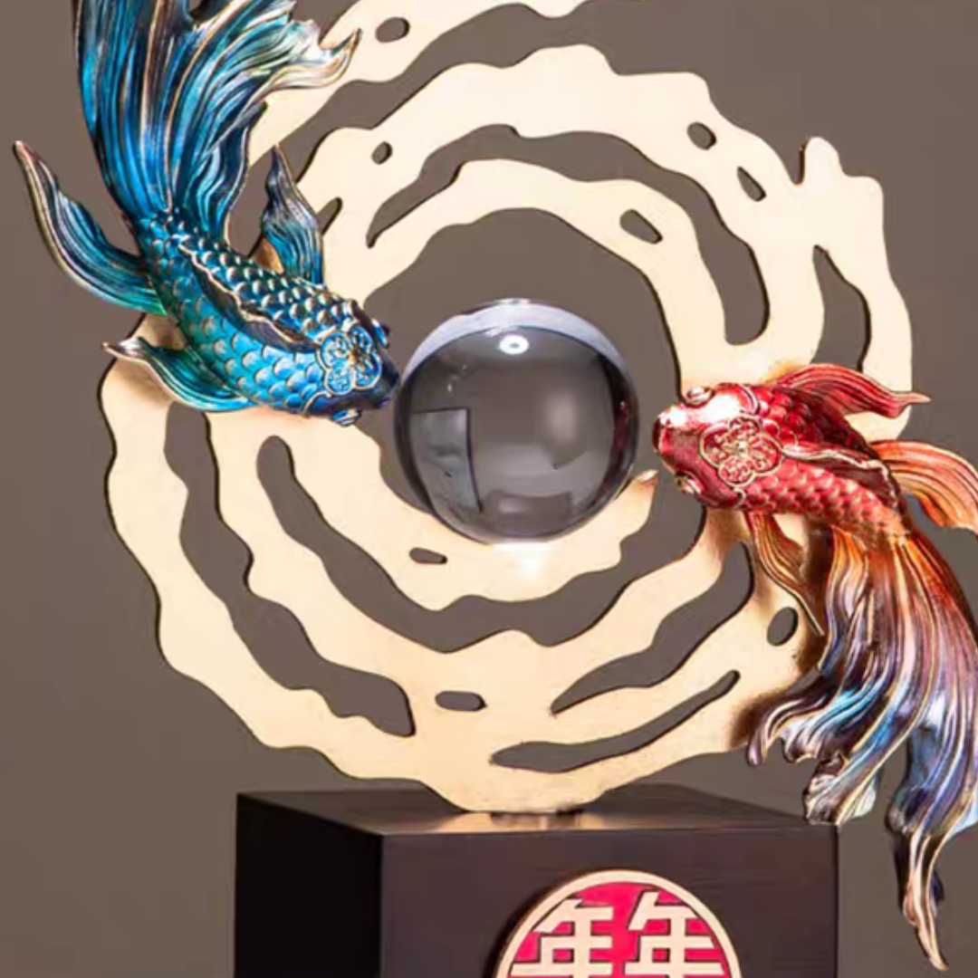 #164 Goldfish Decoration Gold Jade