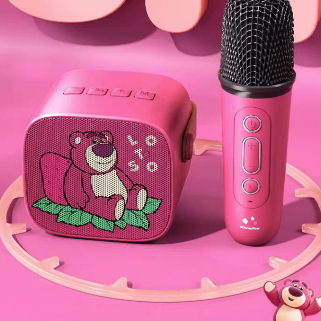 #035 Mini Karaoke Machine Portable Bluetooth Speaker with Wireless Microphone
