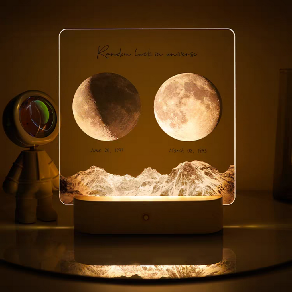 #348 Custom Moon The Day You Were Born Night Light