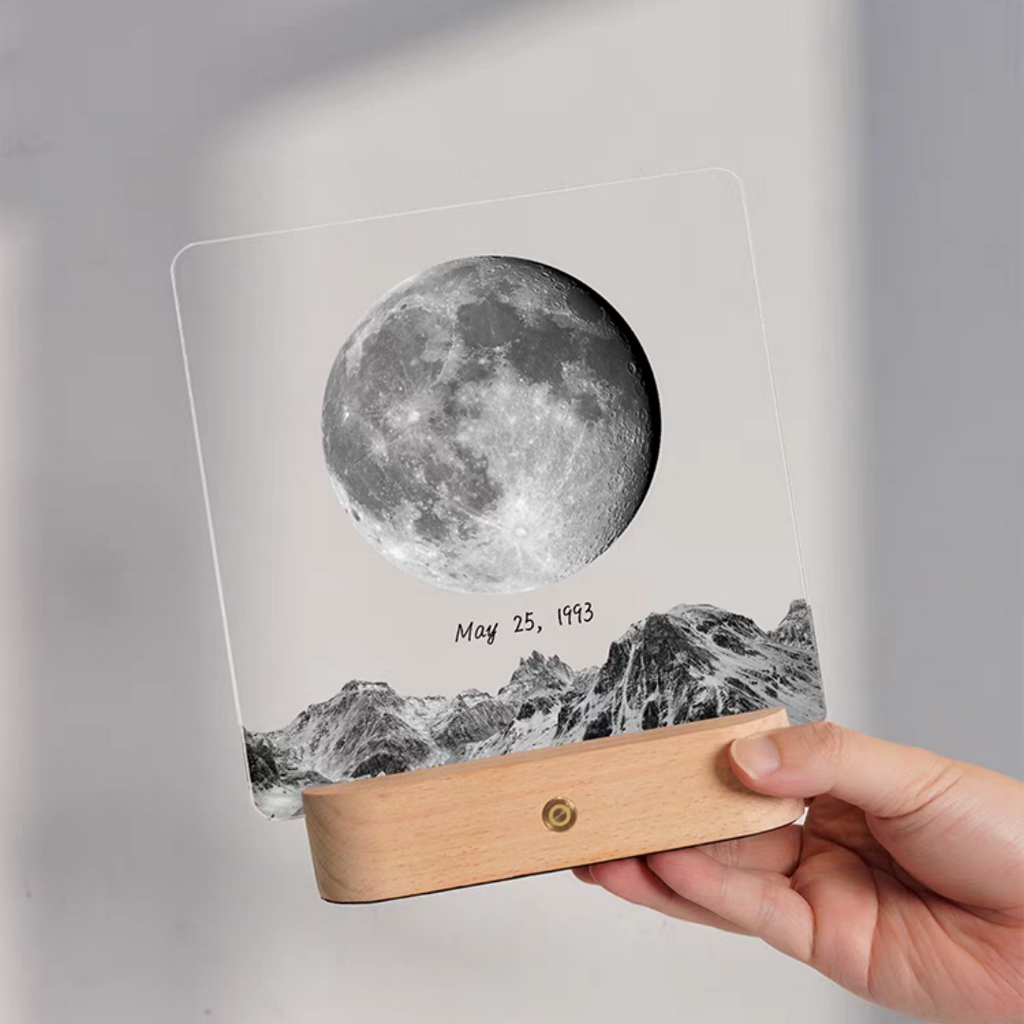 #348 Custom Moon The Day You Were Born Night Light