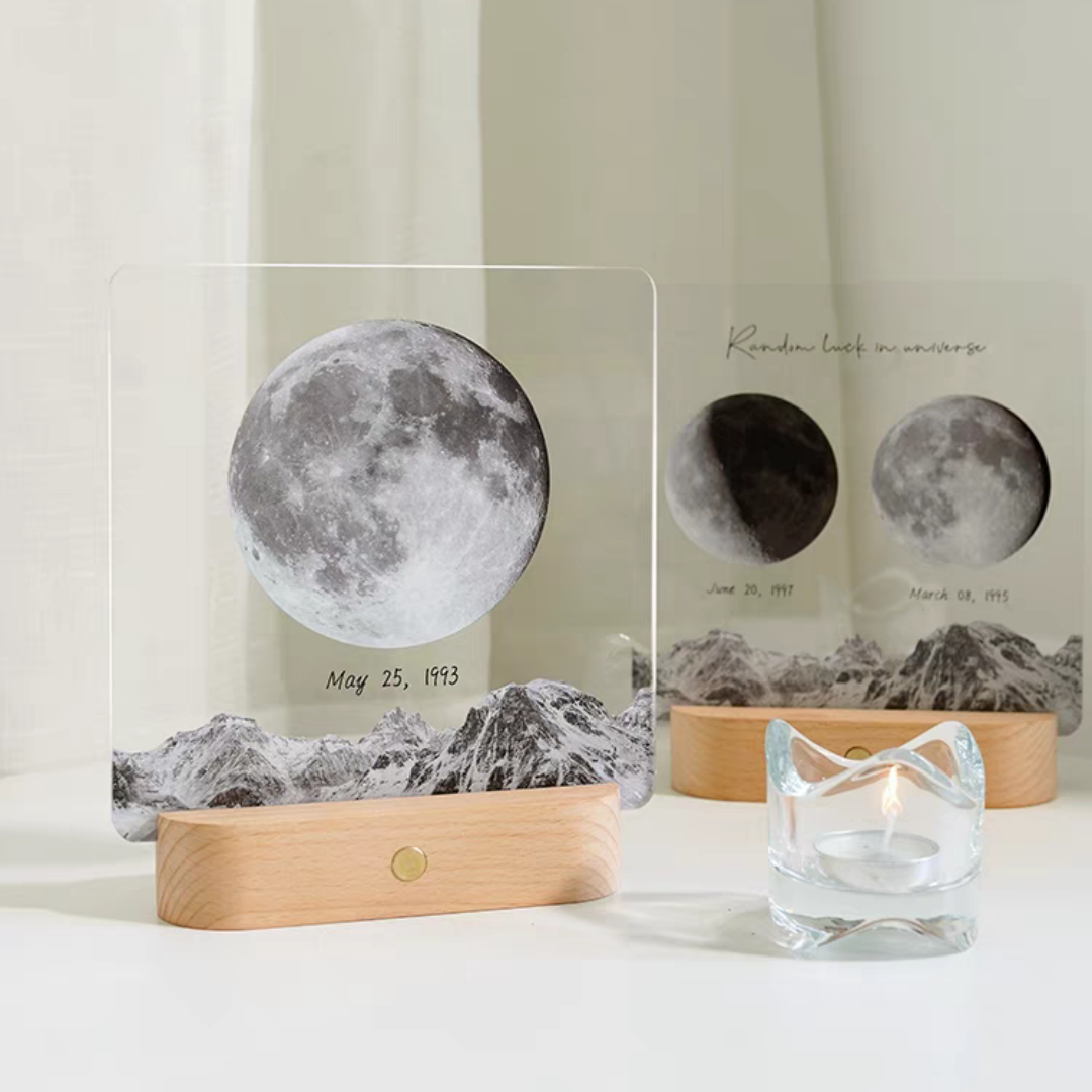 #348 Custom Moon The Day You Were Born Night Light