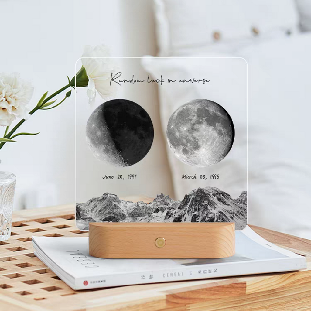 #348 Custom Moon The Day You Were Born Night Light