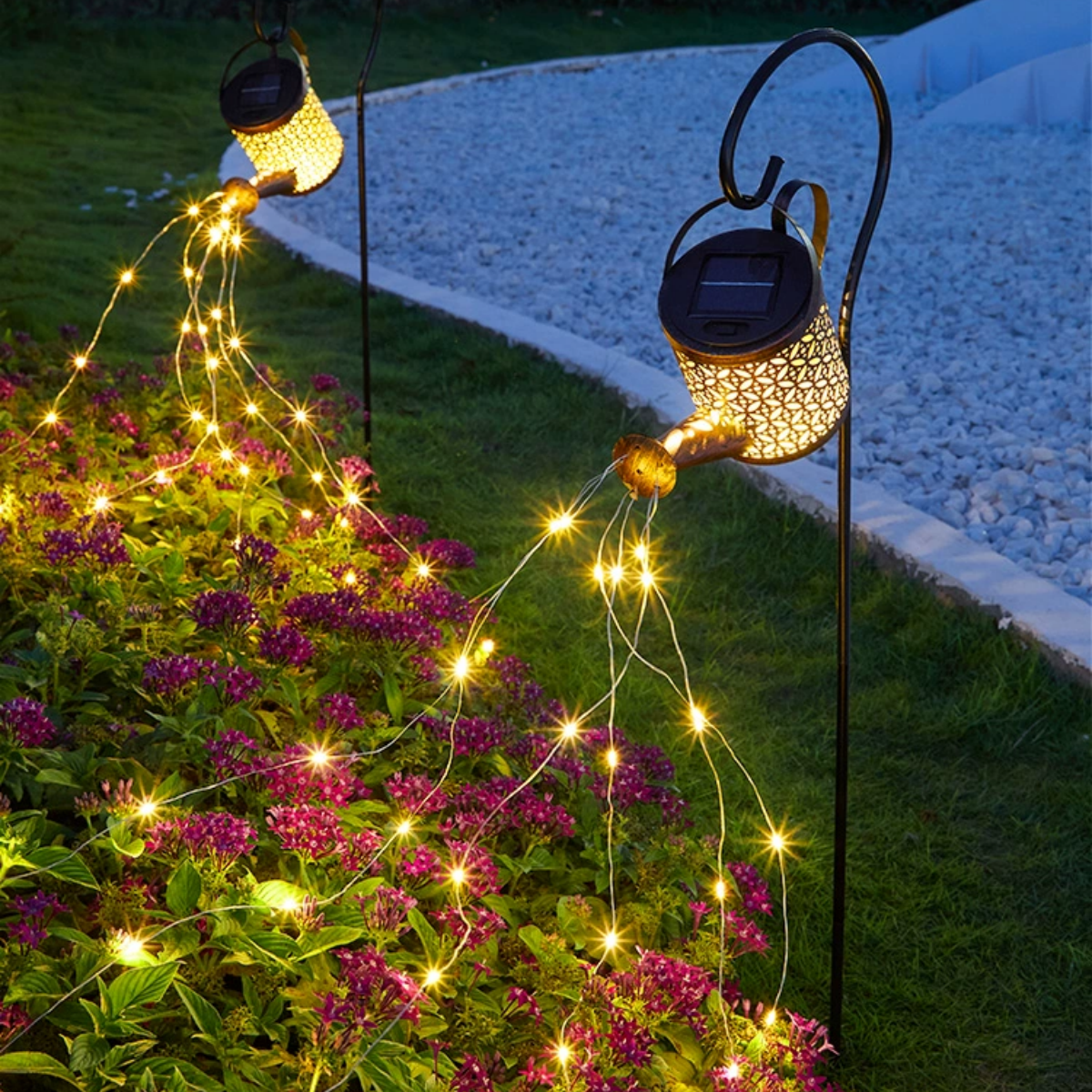 #S18 Solar Watering Can Lights Hanging Kettle Lantern