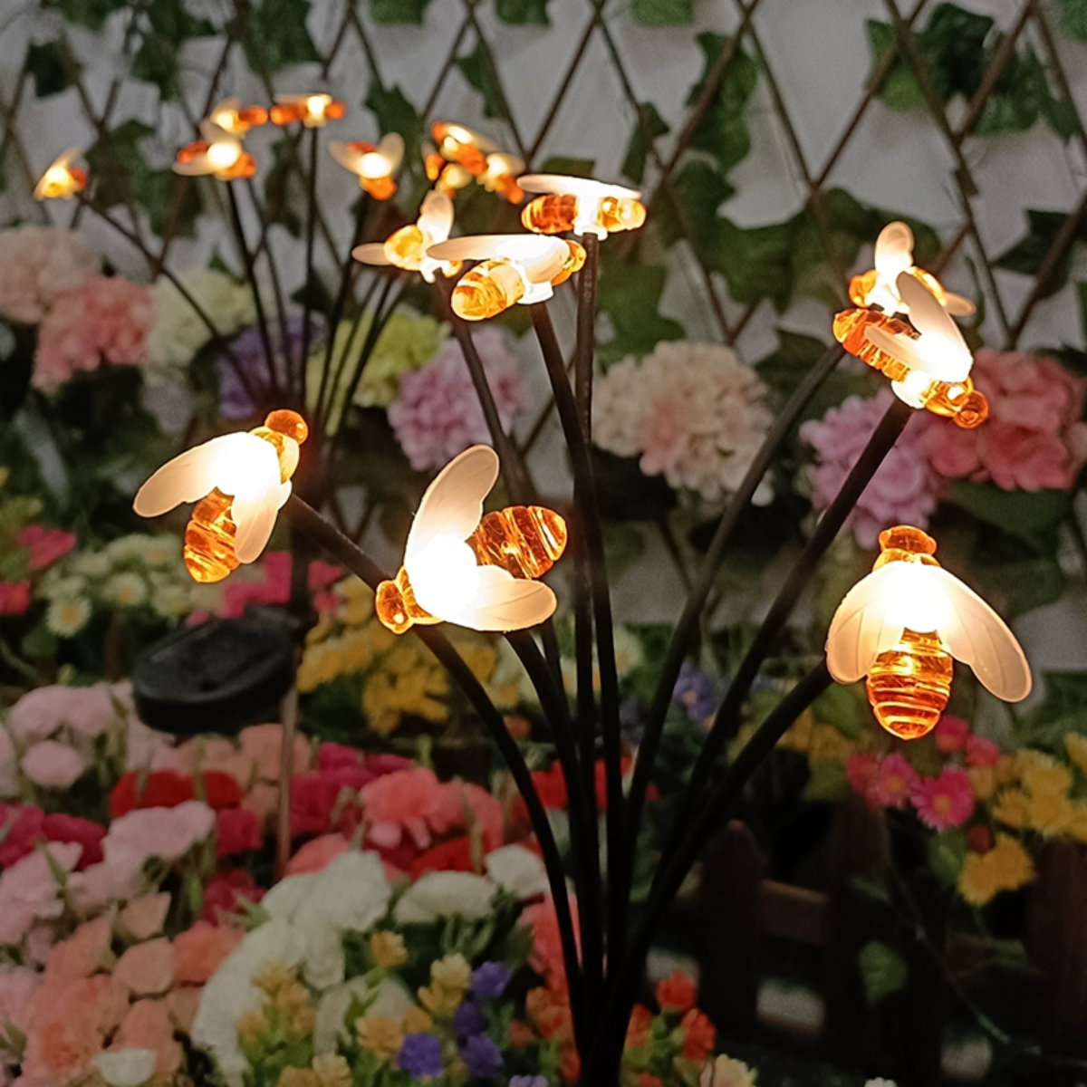 #S9 Solar Garden Bee Lights 6 Bees 2 Pack