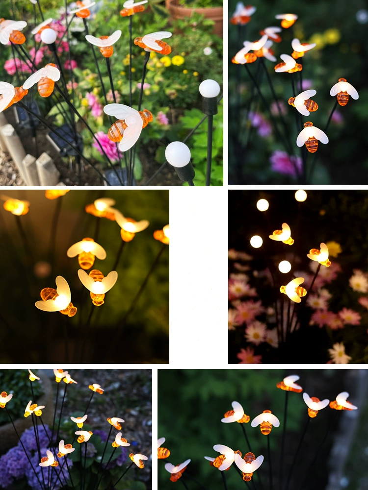 #S9 Solar Garden Bee Lights 6 Bees 2 Pack