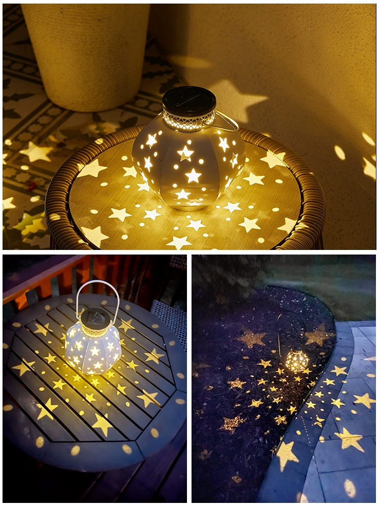 #S20 Star Solar Powered Metal Lamp