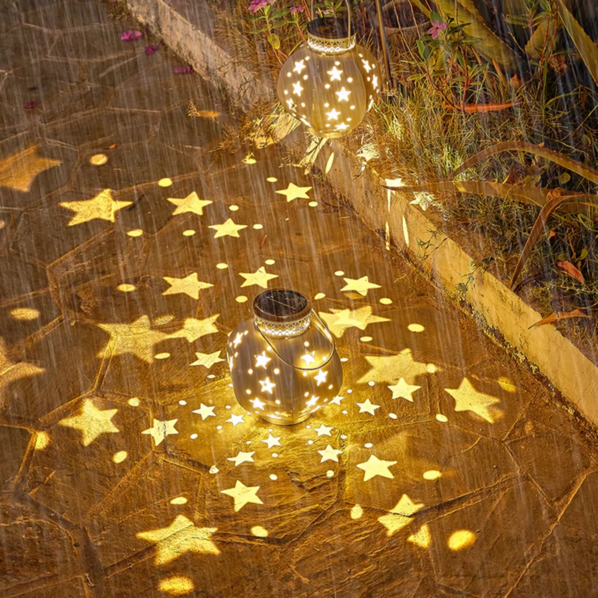 #S20 Star Solar Powered Metal Lamp