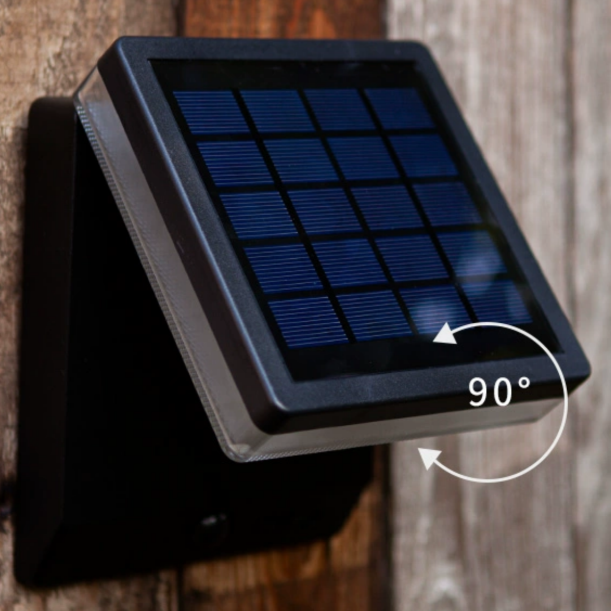 #S6 Smart Solar Black LED Wall Light With PIR