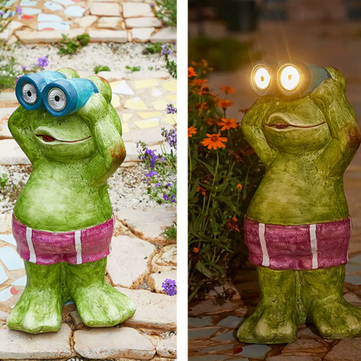 #S3 Garden Sculpture Frog Solar Night Light