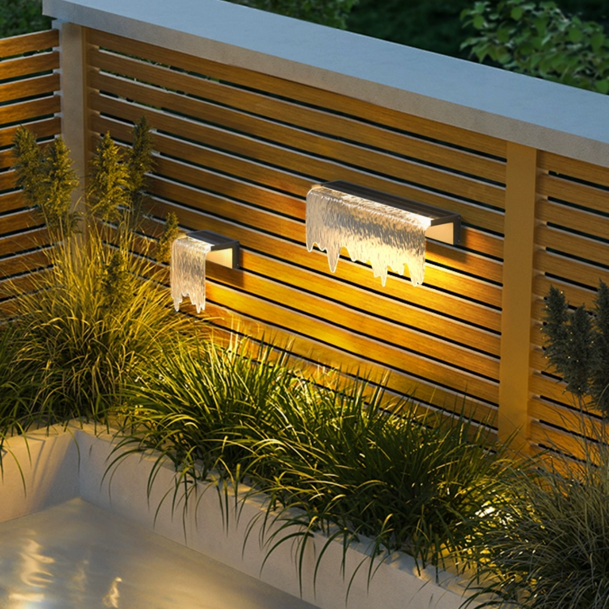 #S17 Solar Waterfall Landscape Lamp