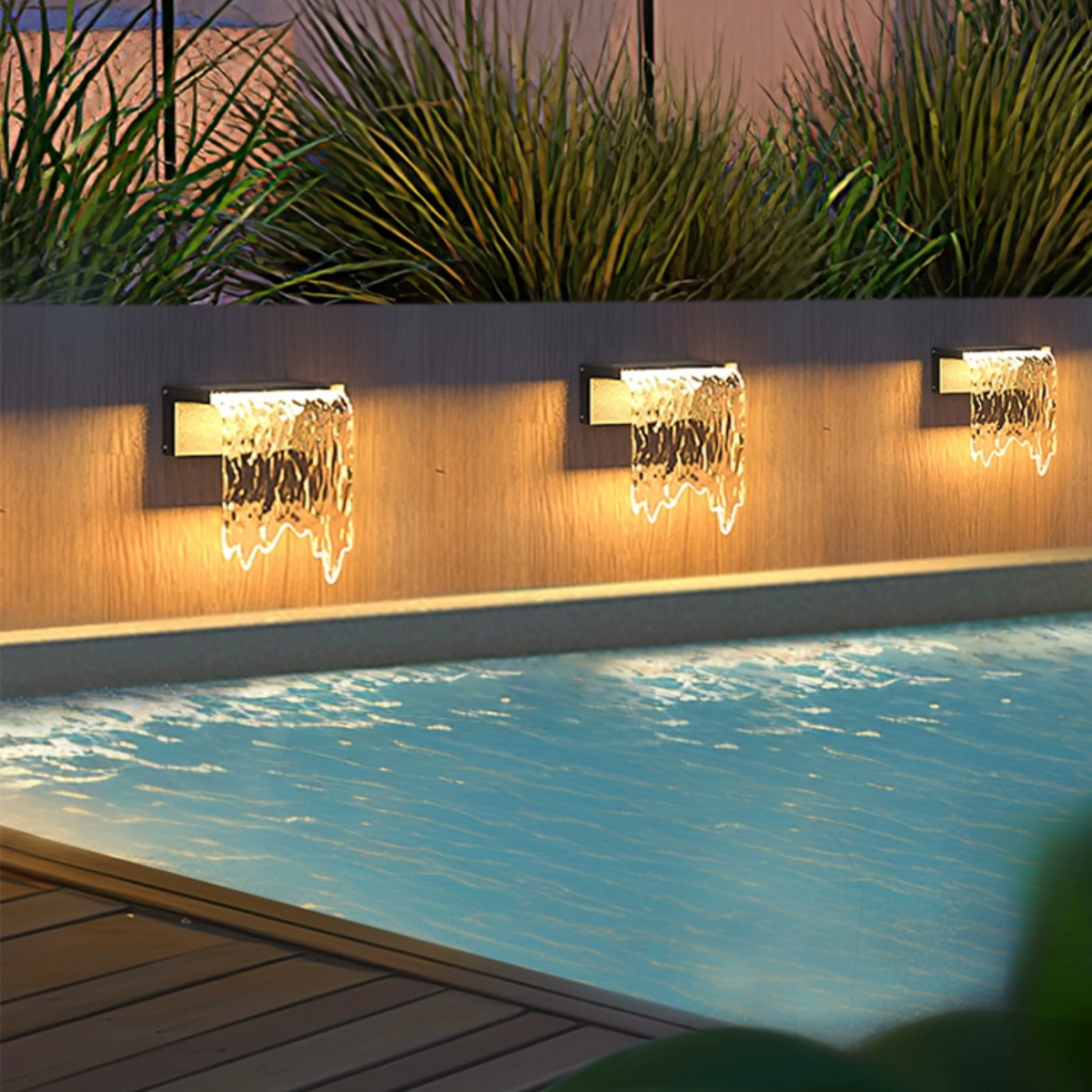 #S17 Solar Waterfall Landscape Lamp