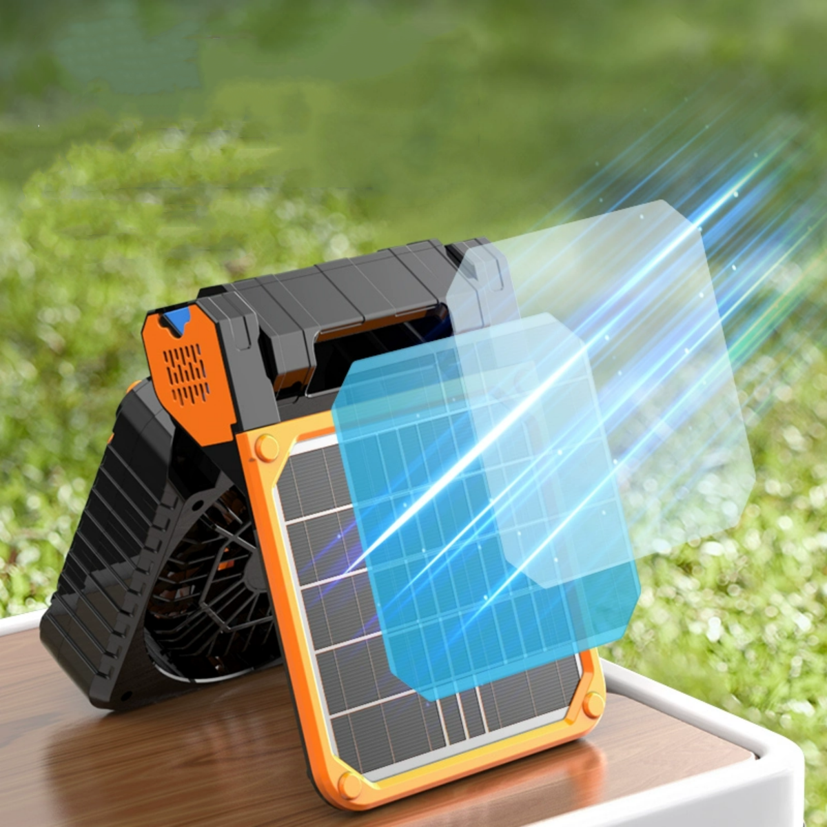 #S4 Multifunctional Rechargeable Camping Solar Fan