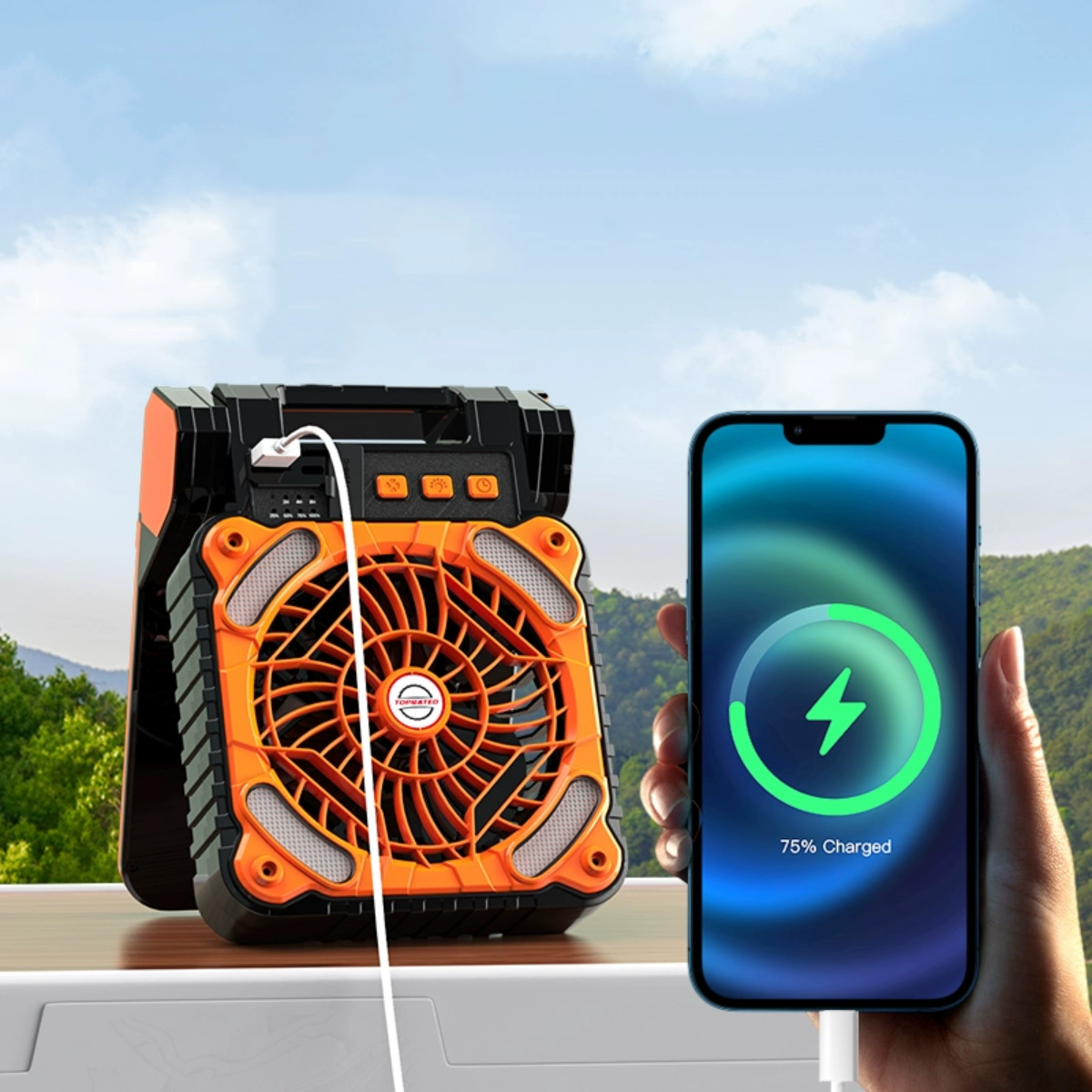 #S4 Multifunctional Rechargeable Camping Solar Fan