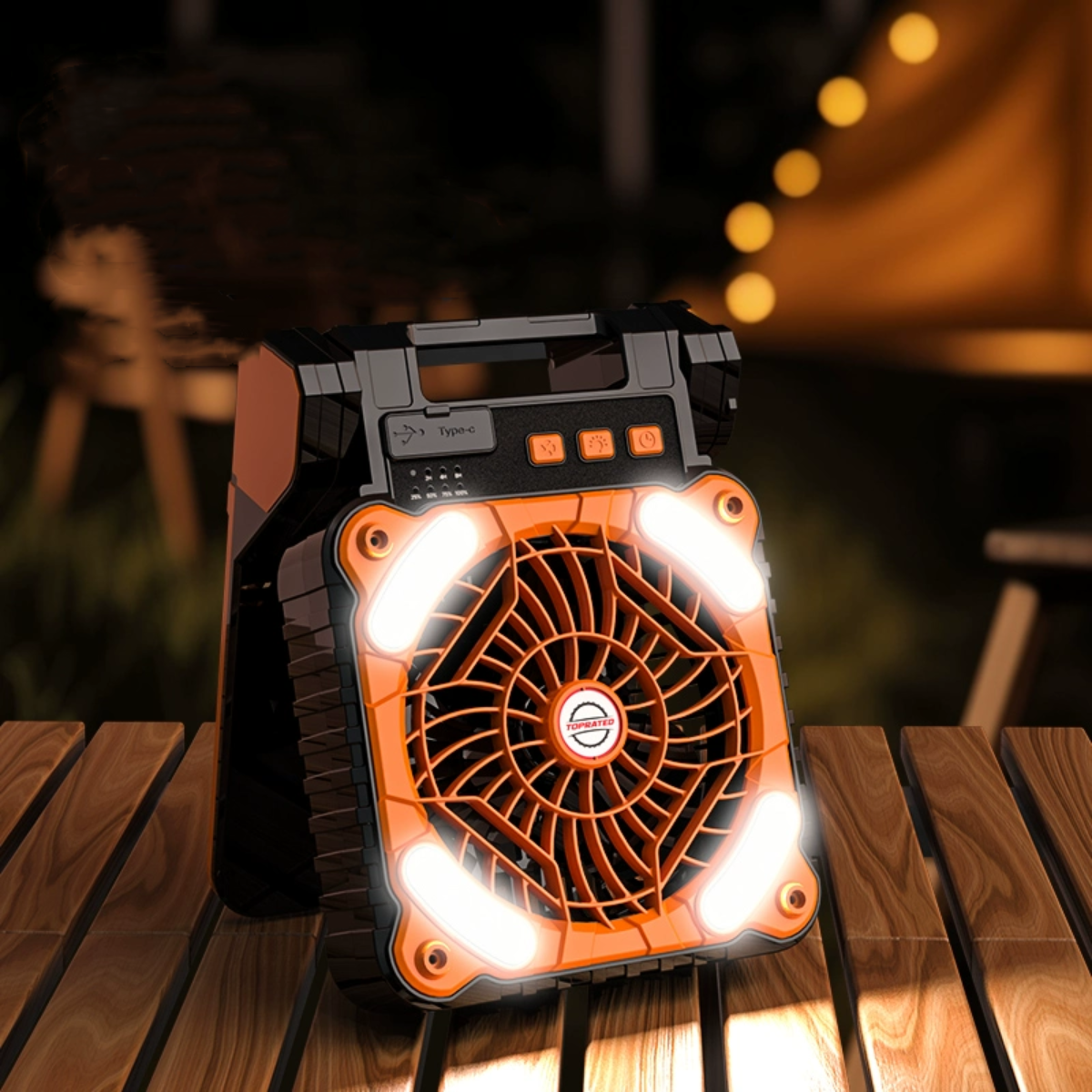 #S4 Multifunctional Rechargeable Camping Solar Fan