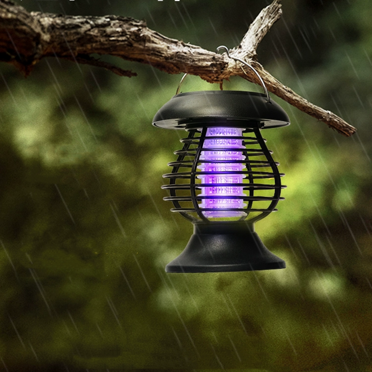 #S15 Solar Powered Led Mosquito Fly Bug Insect Zapper Killer Trap Lamp Light