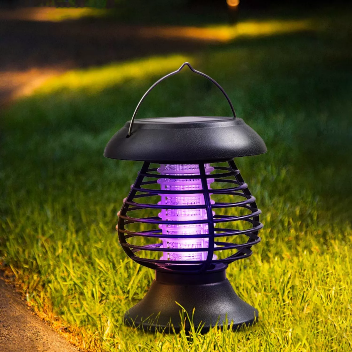 #S15 Solar Powered Led Mosquito Fly Bug Insect Zapper Killer Trap Lamp Light