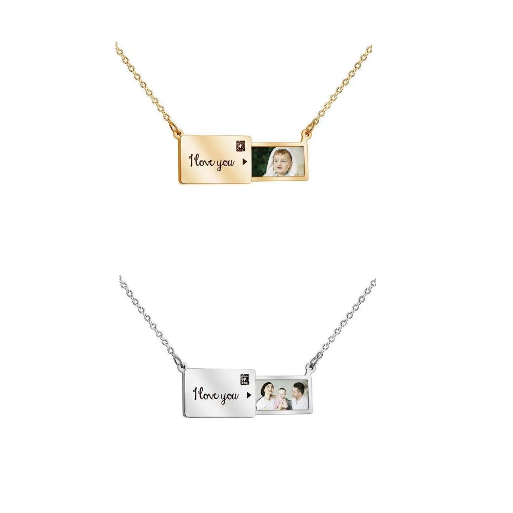 #191 BUY 1 GET 1 FREE Custom Photo Necklace With Engraved