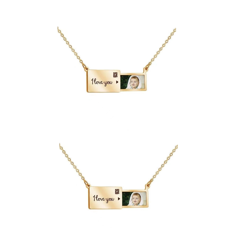 #191 BUY 1 GET 1 FREE Custom Photo Necklace With Engraved