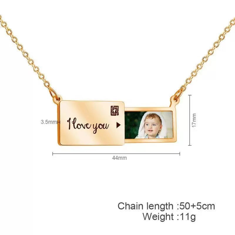 #191 BUY 1 GET 1 FREE Custom Photo Necklace With Engraved