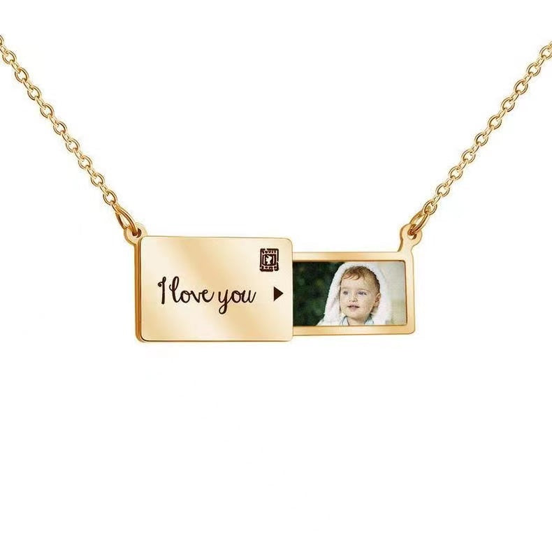 #191 BUY 1 GET 1 FREE Custom Photo Necklace With Engraved