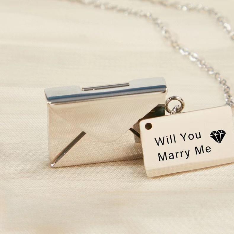 #300 Custom Engraved Love Letter Necklace