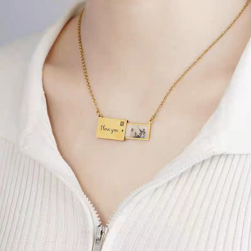 #191 BUY 1 GET 1 FREE Custom Photo Necklace With Engraved