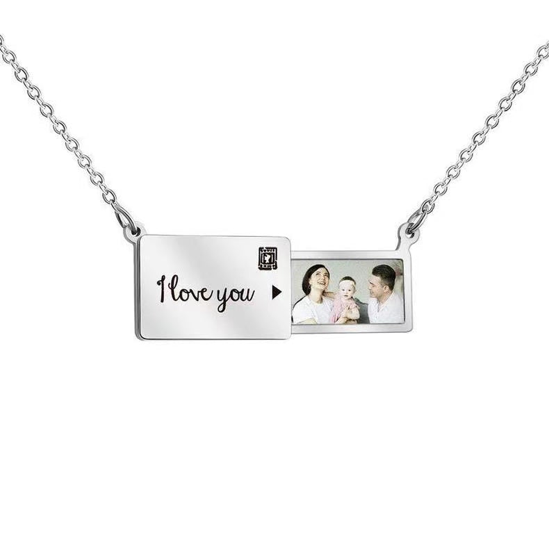 #191 BUY 1 GET 1 FREE Custom Photo Necklace With Engraved